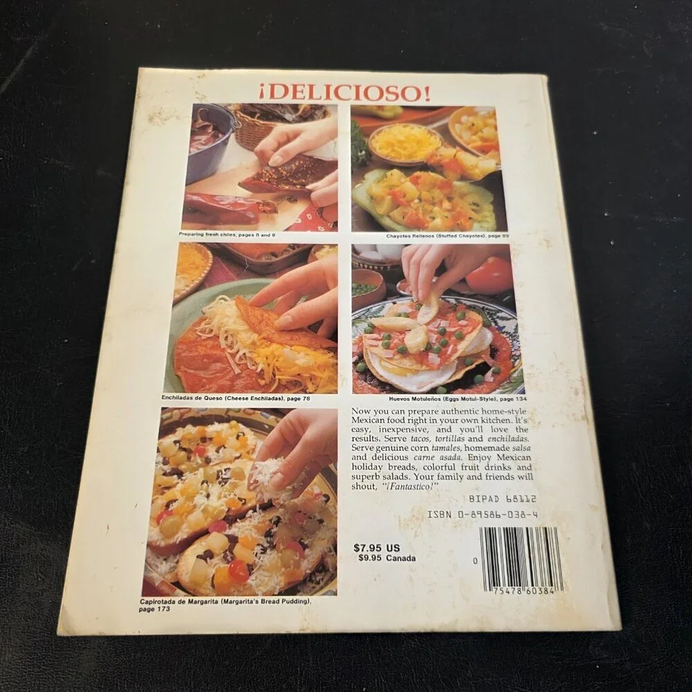 Mexican Cookery Cookbook By Barbara Hansen Paperback Vintage 1980's